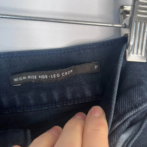 Banana Republic Premium Denim High Rise Wide Leg Crop Jeans Size 29 - Picture 9 of 11